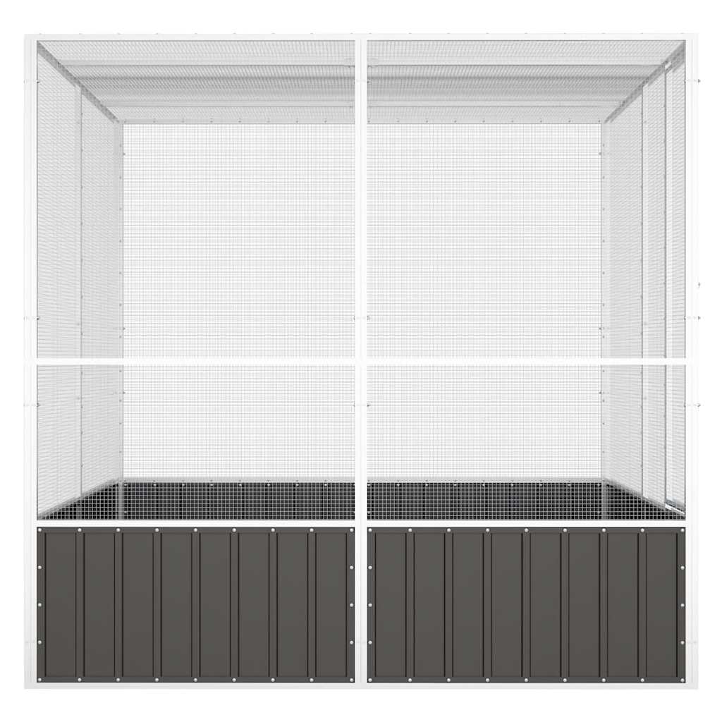 Gabbia Uccelli 213,5X217,5X211,5 Cm Acciaio Zincato
