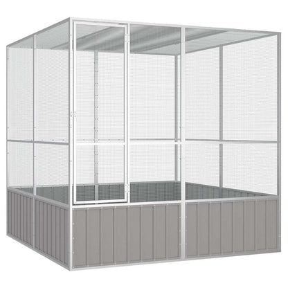 Gabbia Uccelli 213,5X217,5X211,5 Cm Acciaio Zincato