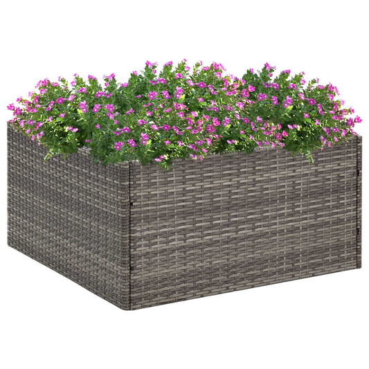 Fioriera Da Giardino Grigia In Polyrattan