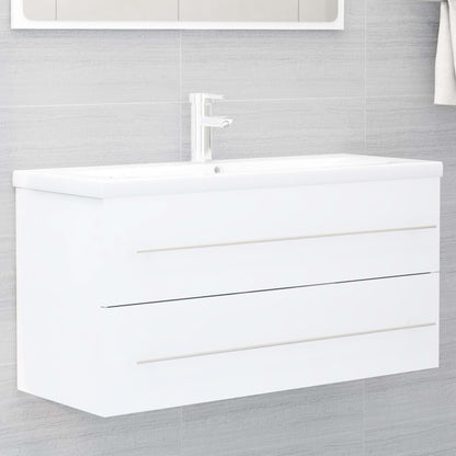 Mobile Con Lavabo Integrato In Legno Multistrato Bianco