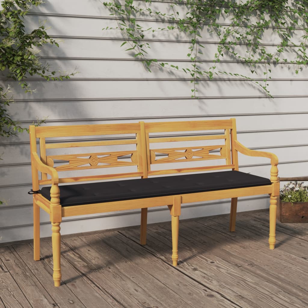 Panchina Batavia Con Cuscino 120Cm In Teak Massello