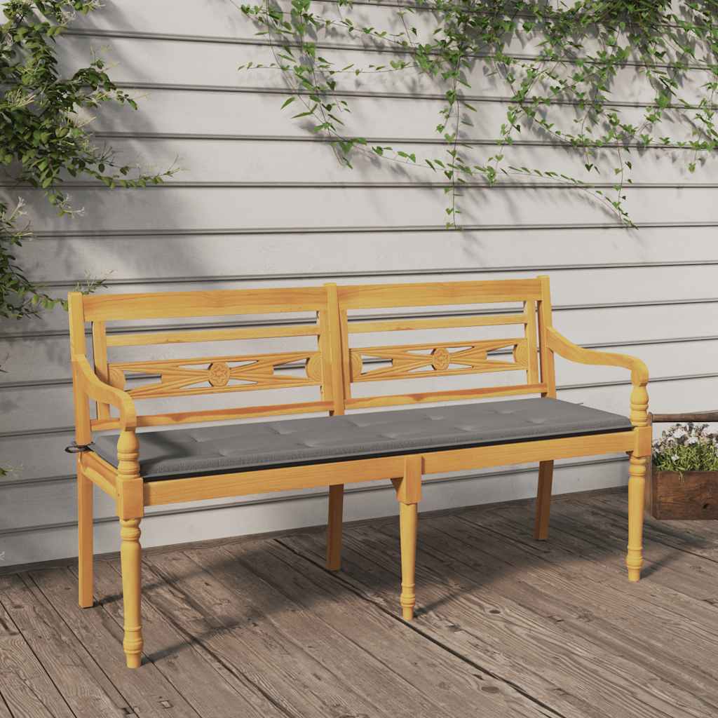Panchina Batavia Con Cuscino 120Cm In Teak Massello