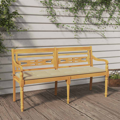 Panchina Batavia Con Cuscino 120Cm In Teak Massello