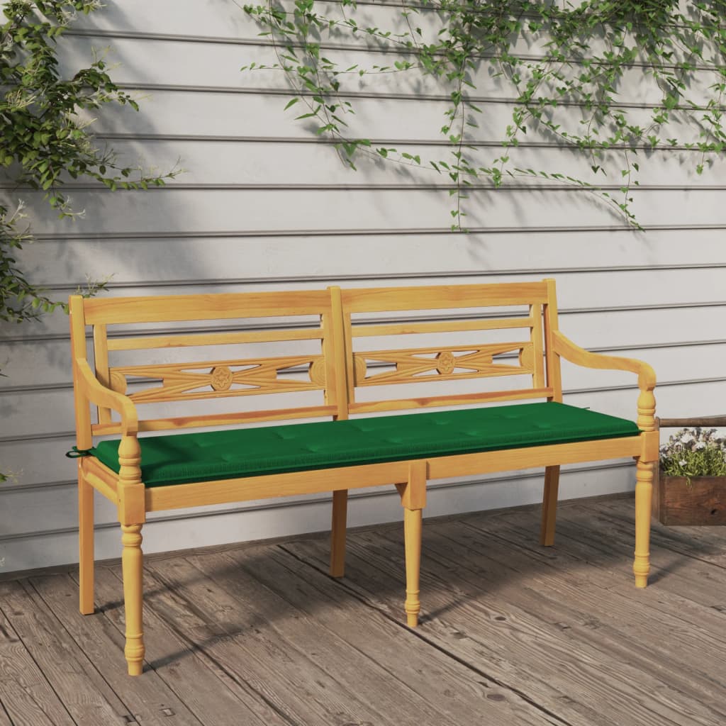 Panchina Batavia Con Cuscino 120Cm In Teak Massello