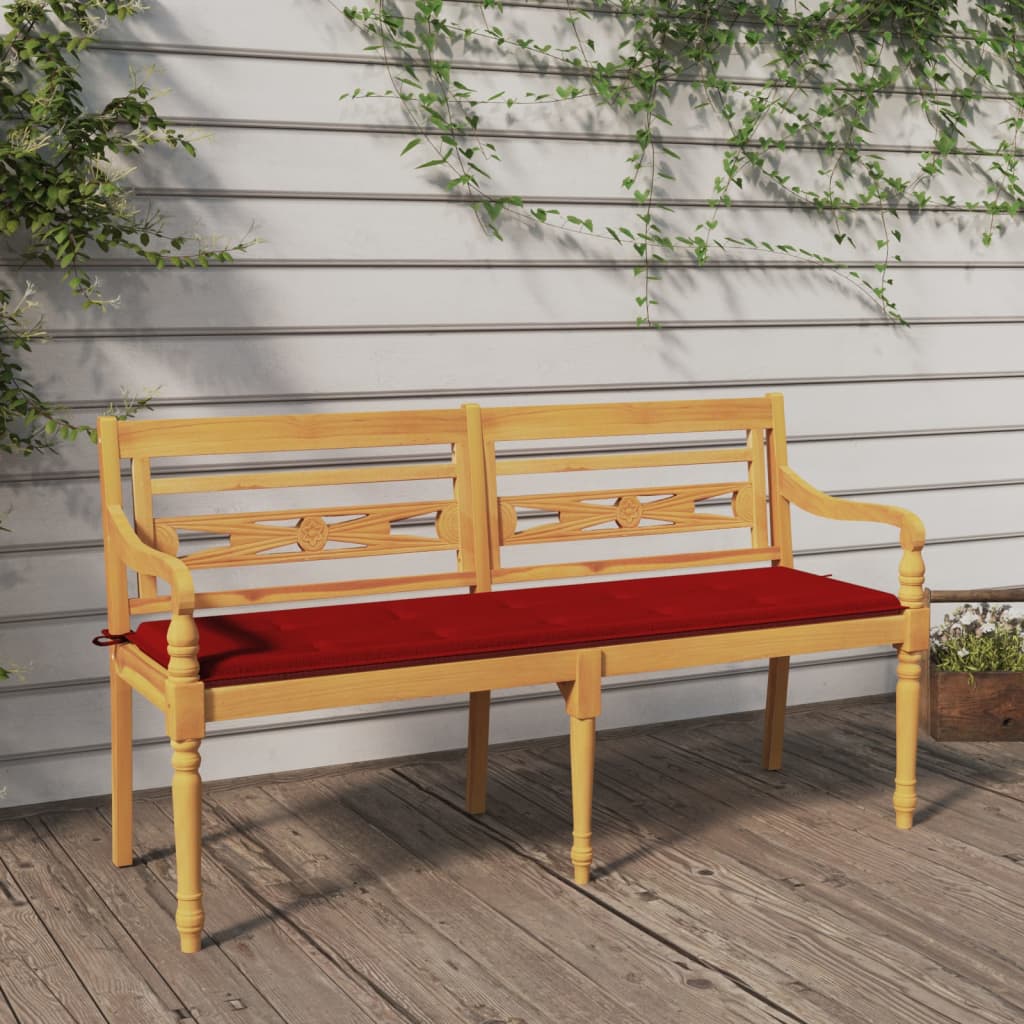 Panchina Batavia Con Cuscino 120Cm In Teak Massello