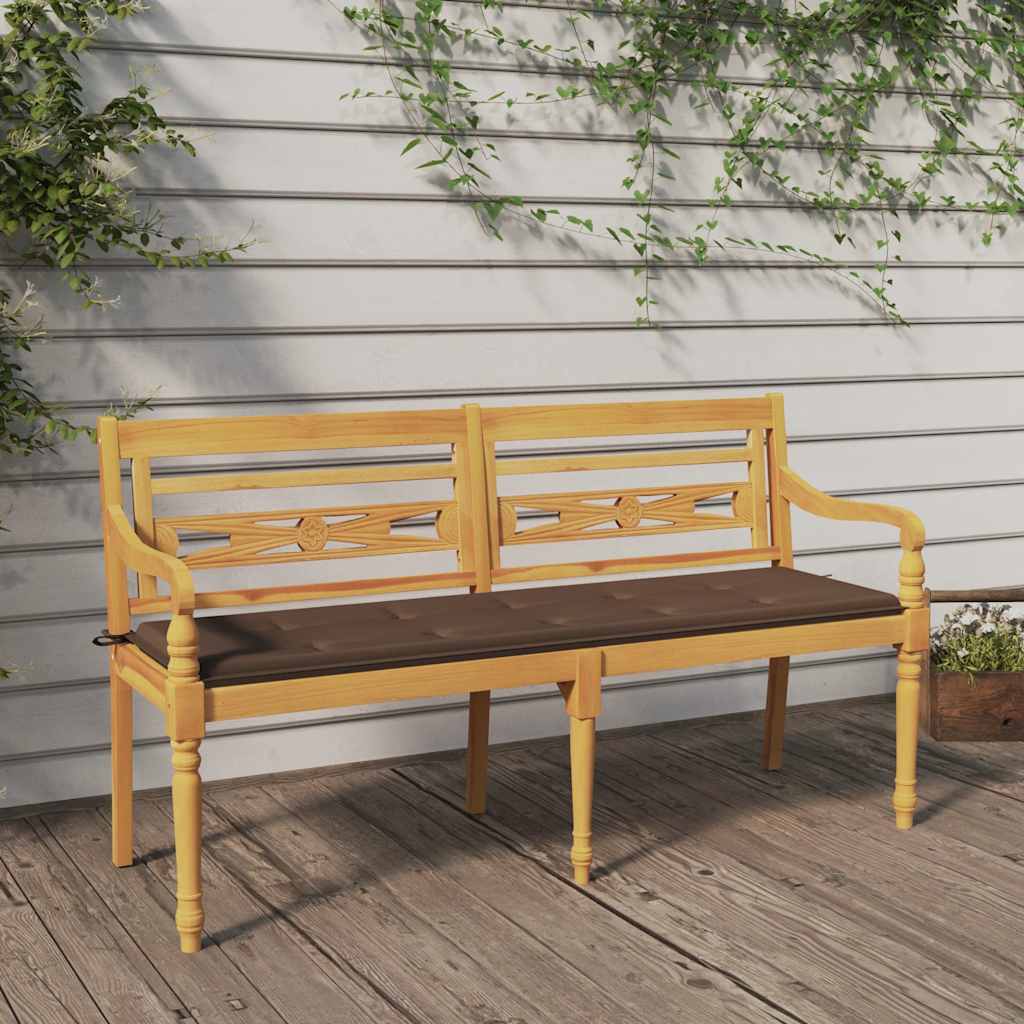 Panchina Batavia Con Cuscino 120Cm In Teak Massello