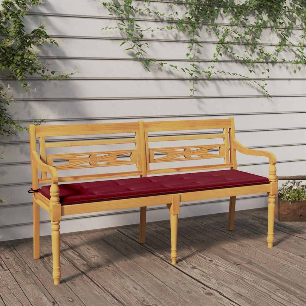 Panchina Batavia Con Cuscino 120Cm In Teak Massello