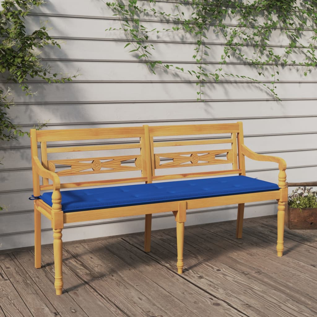 Panchina Batavia Con Cuscino 120Cm In Teak Massello