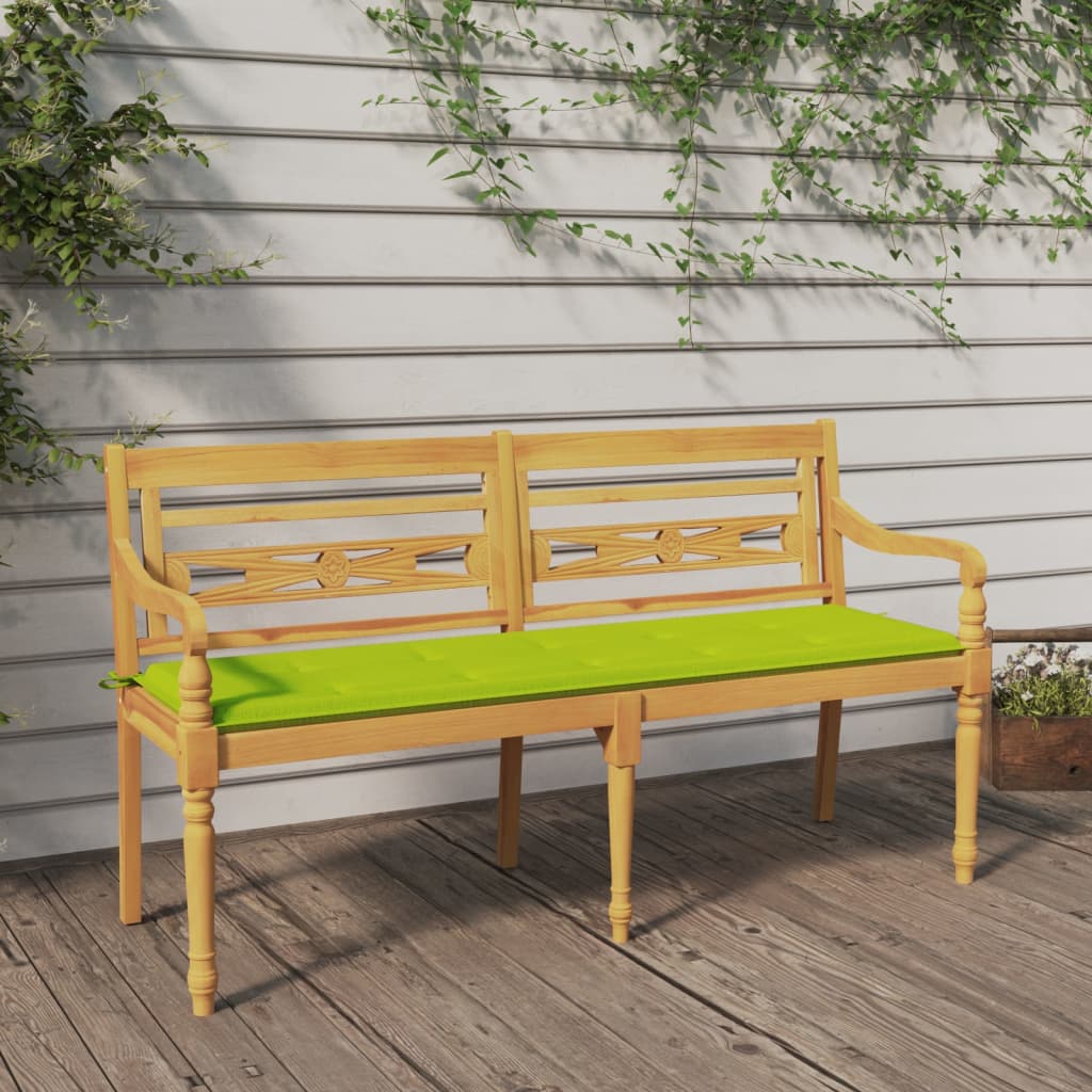 Panchina Batavia Con Cuscino 120Cm In Teak Massello
