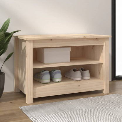 Scarpiera Nera 110X38X45,5 Cm In Legno Massello Di Pino