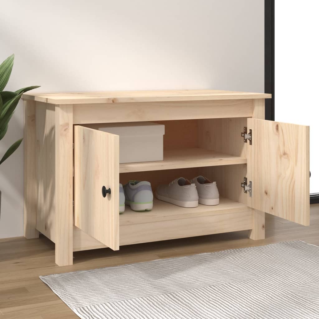 Scarpiera 70X38X45,5 Cm In Legno Massello Di Pino