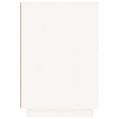 Scrivania Bianca 140X50X75 Cm In Legno Massello Di Pino