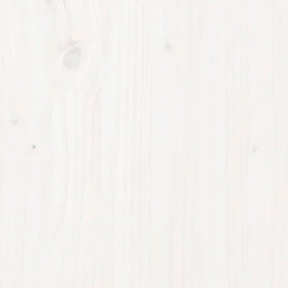 Scrivania Bianca 140X50X75 Cm In Legno Massello Di Pino