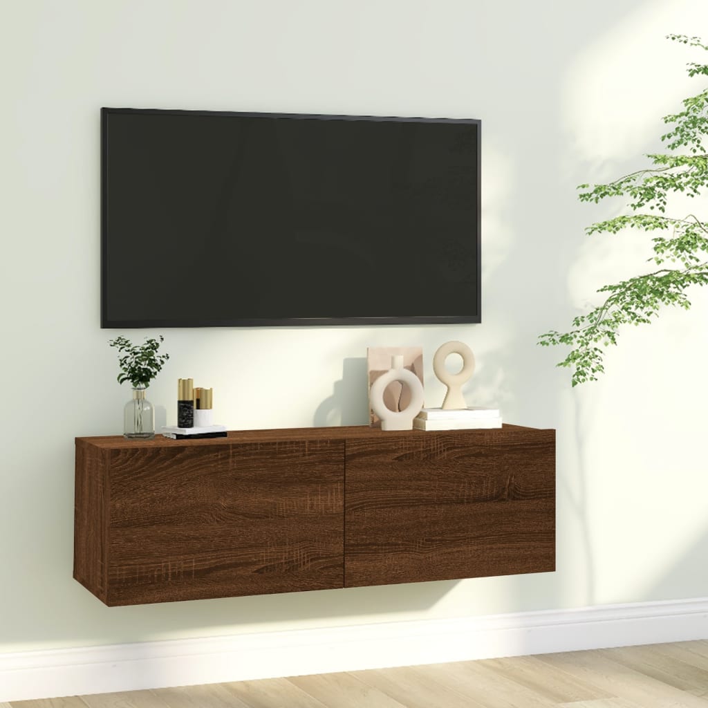 Mobili Tv A Parete 2Pz 80X30X30 Cm