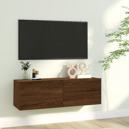 Mobili Tv A Parete 2Pz 80X30X30 Cm