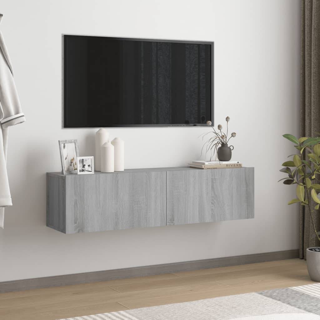Mobili Tv A Parete 2Pz 80X30X30 Cm