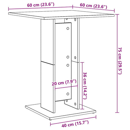 Tavolo Da Bistrot 60X60X75 Cm Legno Multistrato