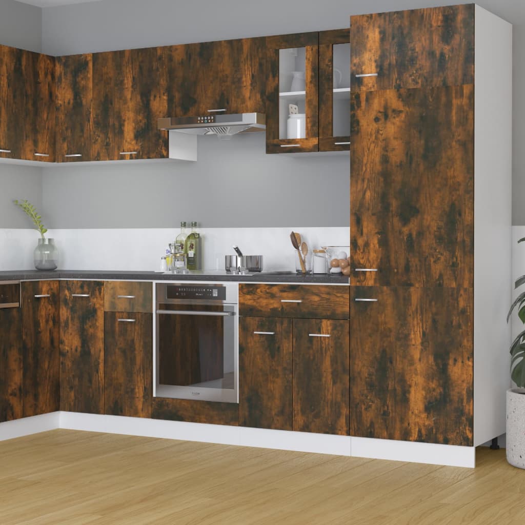 Mobile Da Forno Lyon 60X46X81,5 Cm Rovere Fumo