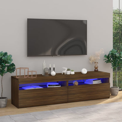 Mobili Porta Tv Con Luci Led 2 Pz 75X35X40 Cm