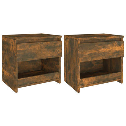 Comodini 2Pz 40X30X39Cm In Legno Multistrato