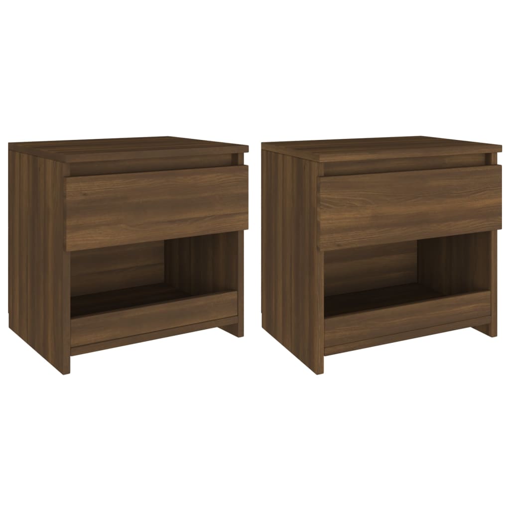 Comodini 2Pz 40X30X39Cm In Legno Multistrato