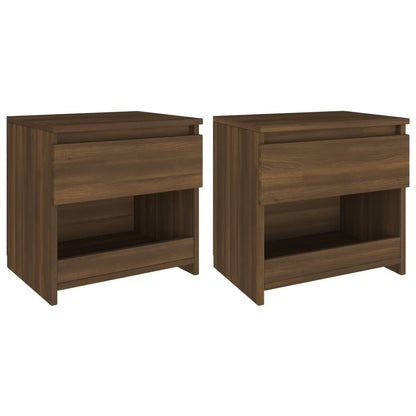 Comodini 2Pz 40X30X39Cm In Legno Multistrato