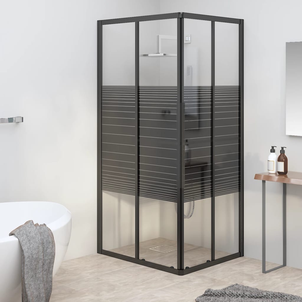 Cabina Doccia Esg Semi Smerigliato Nera