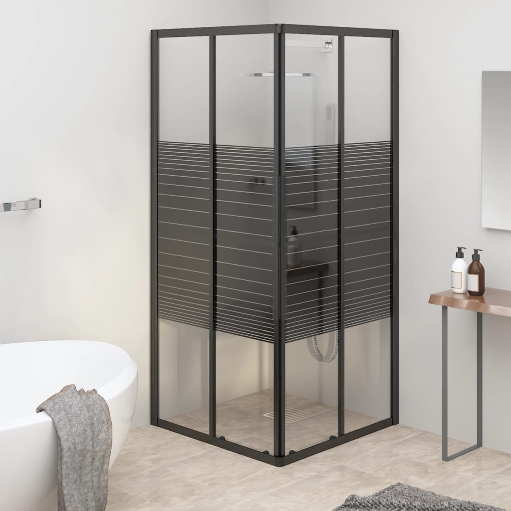 Cabina Doccia Esg Semi Smerigliato Nera
