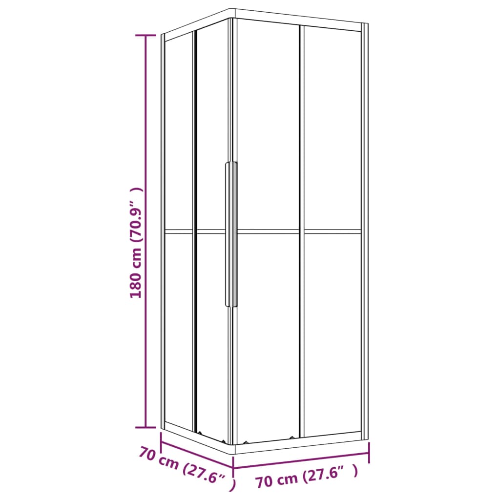Cabina Doccia Esg Semi Smerigliato Nera
