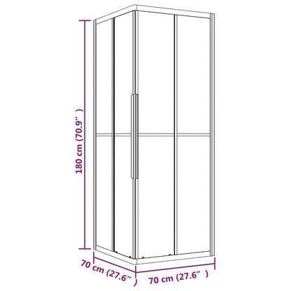 Cabina Doccia Esg Semi Smerigliato Nera