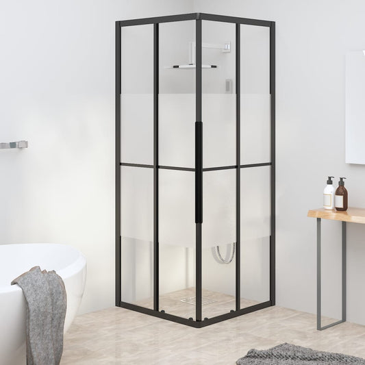 Cabina Doccia Esg Semi Smerigliato Nera