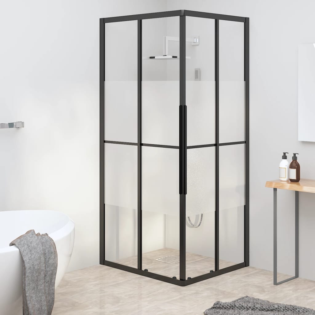 Cabina Doccia Esg Semi Smerigliato Nera