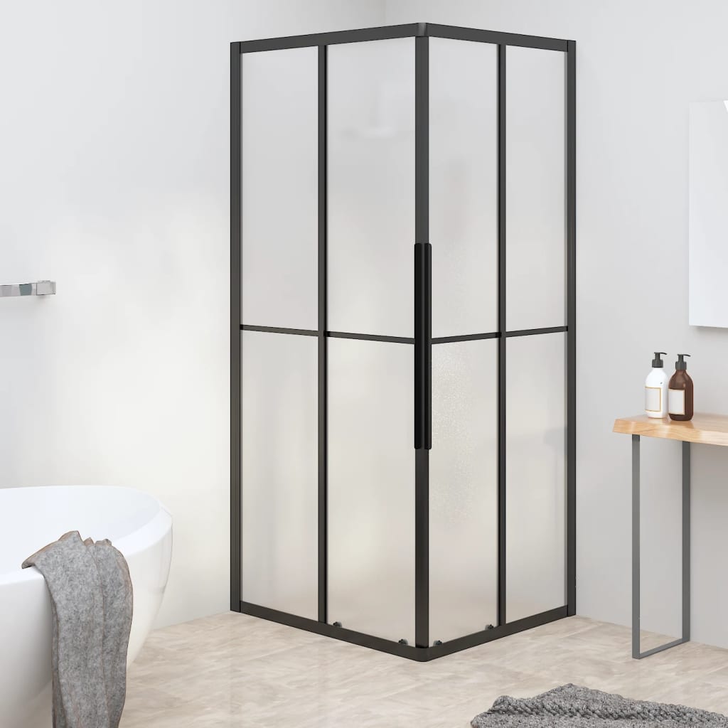 Cabina Doccia Esg Semi Smerigliato Nera
