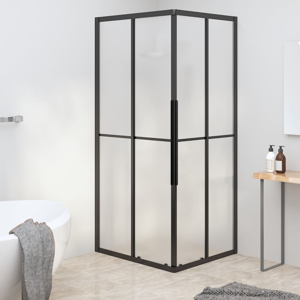 Cabina Doccia Esg Semi Smerigliato Nera