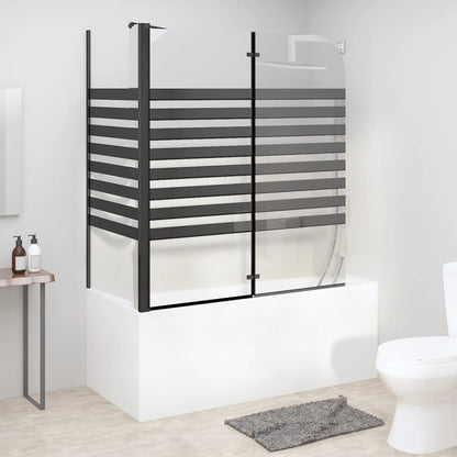 Cabina Da Bagno 120X68X130 Cm In Vetro Temperato A Righe