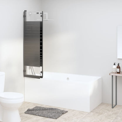 Box Doccia Pieghevole 3 Pannelli 130X130 Cm In Esg Nero