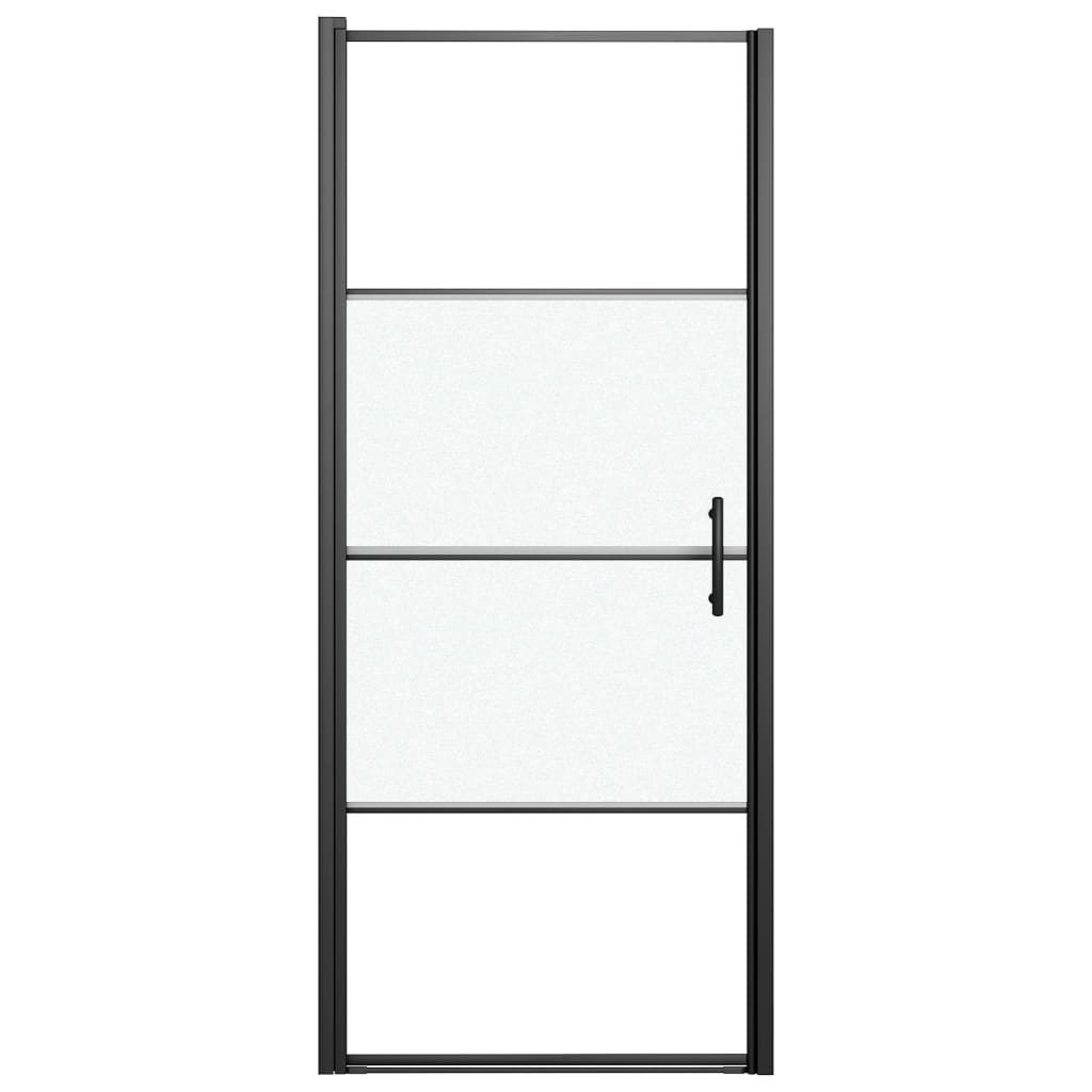 Parete Doccia Vetro Temperato Semi Smerigliato Nero