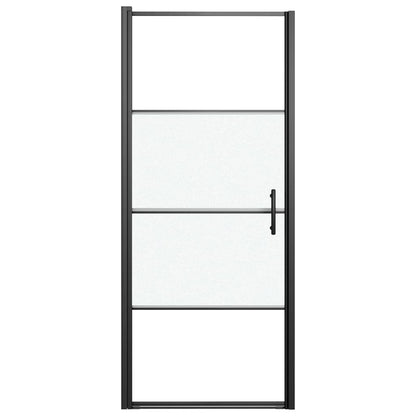 Parete Doccia Vetro Temperato Semi Smerigliato Nero
