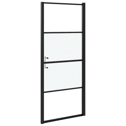 Parete Doccia Vetro Temperato Semi Smerigliato Nero