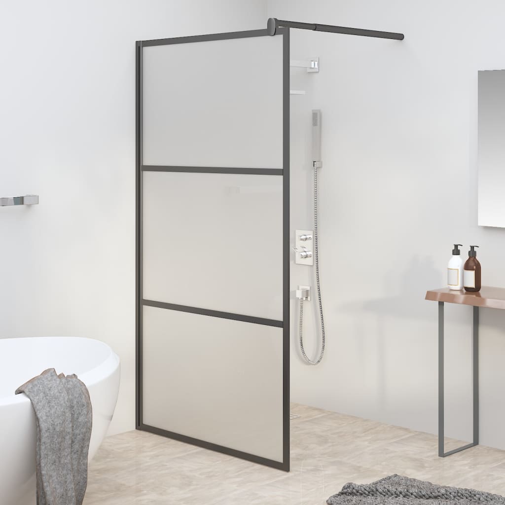 Parete Doccia Walk In In Vetro Smerigliato Esg