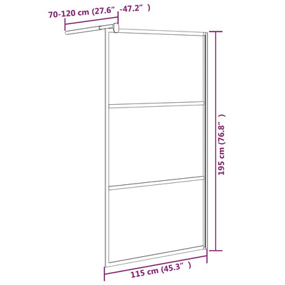 Parete Doccia Walk In In Vetro Smerigliato Esg