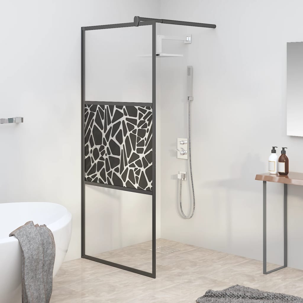 Parete Doccia Walk In In Vetro Smerigliato Esg