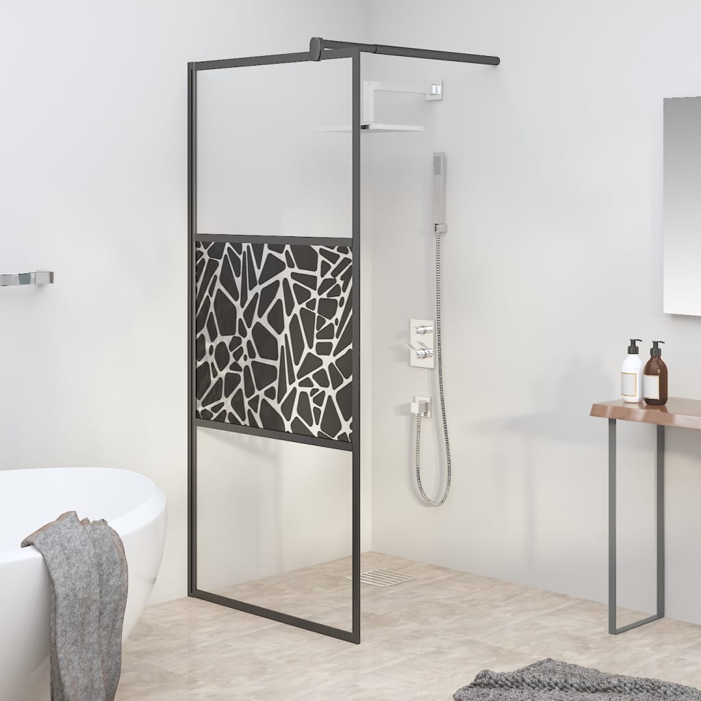 Parete Doccia Walk In In Vetro Smerigliato Esg
