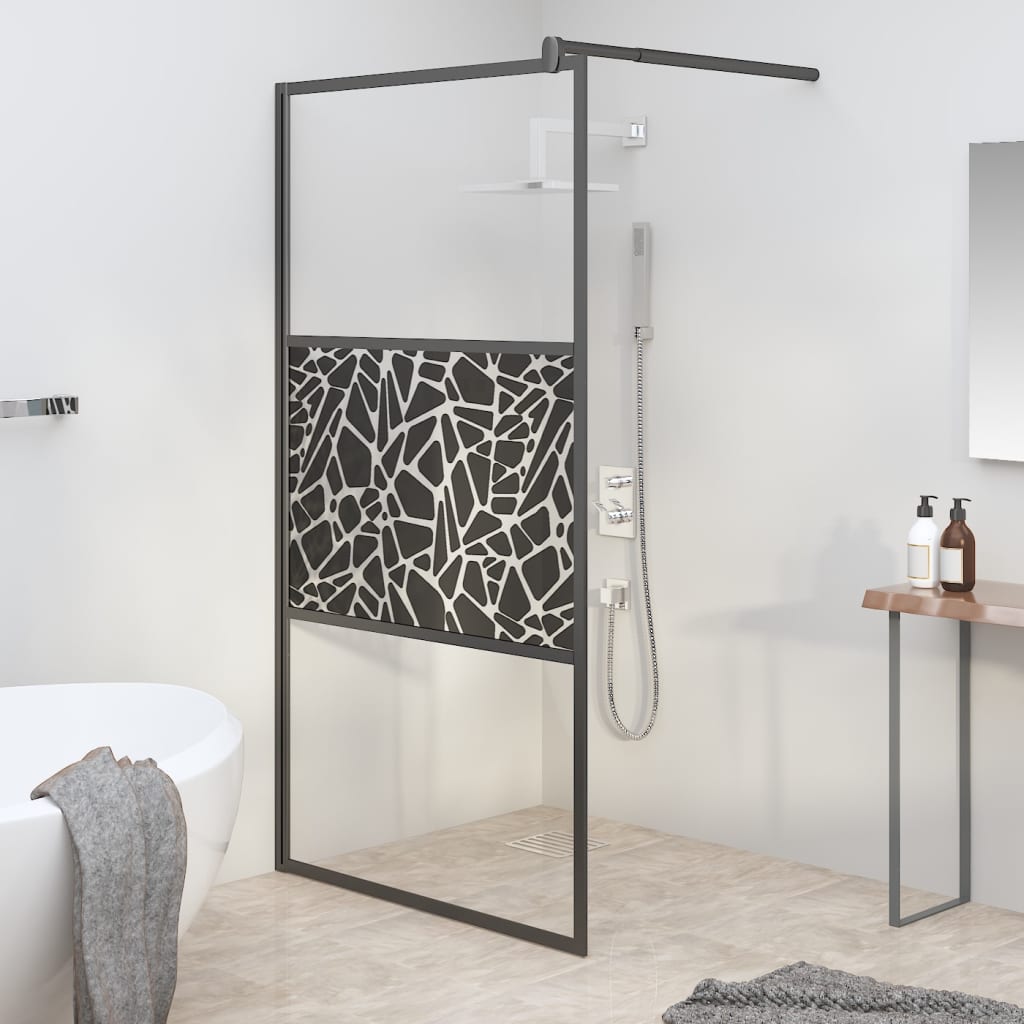 Parete Doccia Walk In In Vetro Smerigliato Esg