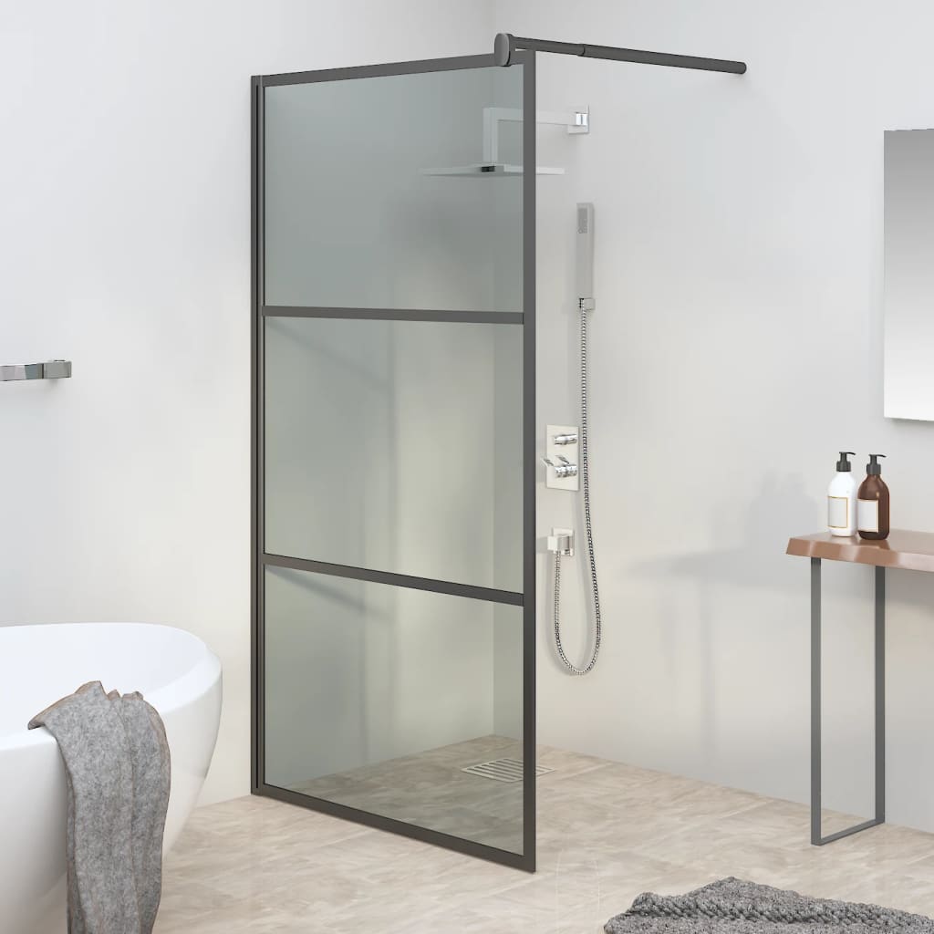 Parete Doccia Walk In In Vetro Smerigliato Esg