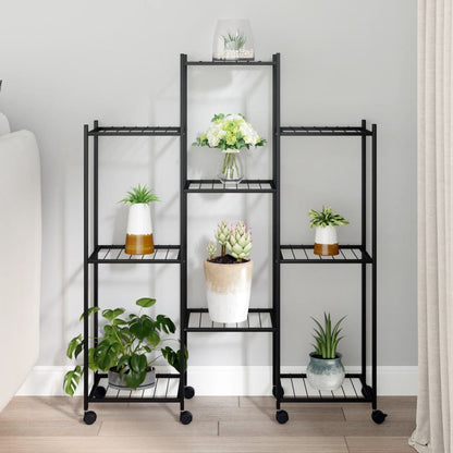 Portafiori 83X25X100 Cm Ferro Nero