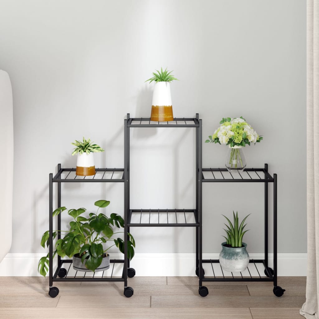 Portafiori 83X25X63,5 Cm Ferro Nero