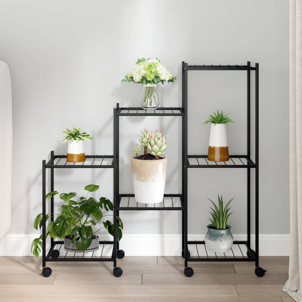 Portafiori 83X25X80 Cm Nero In Ferro