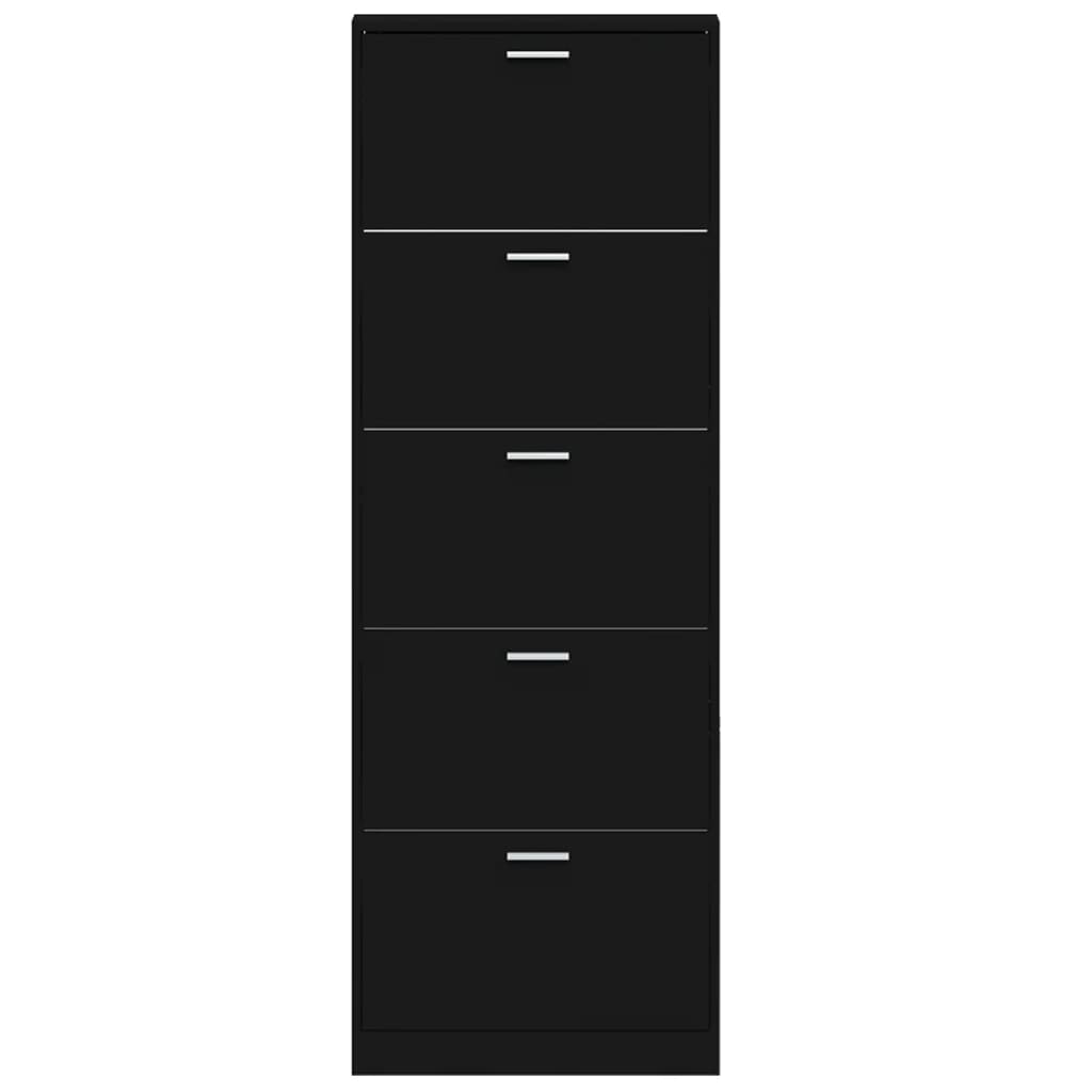 Scarpiera Nera 59X17X In Legno Multistrato