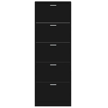 Scarpiera Nera 59X17X In Legno Multistrato